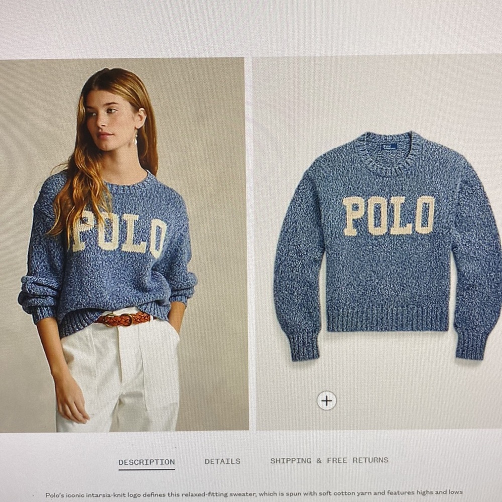 Ralph lauren wool polo sweater M